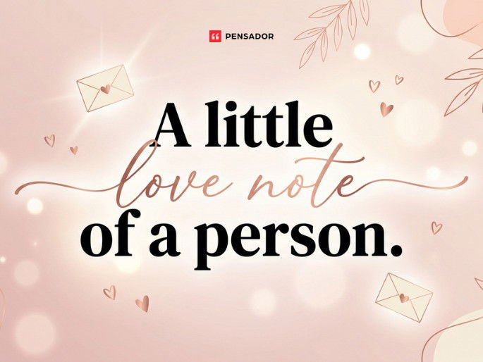 A little love note of a person.