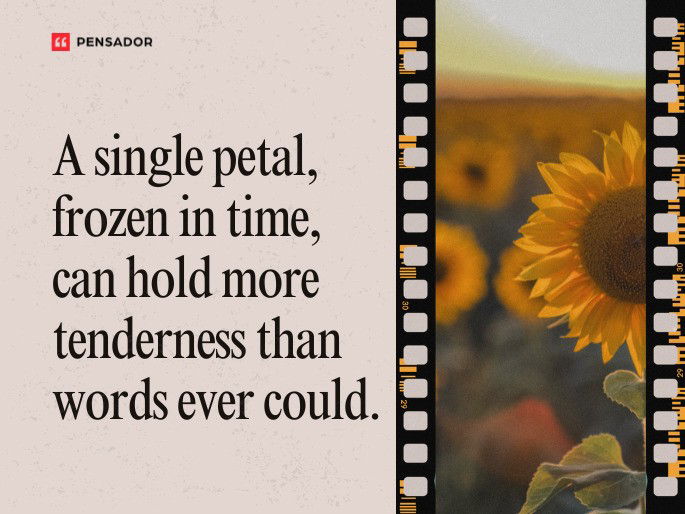 A single petal, frozen in time, can hold more tenderness than words ever could.