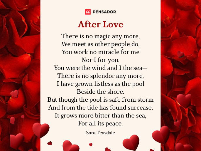 After love - Sara Teasdale