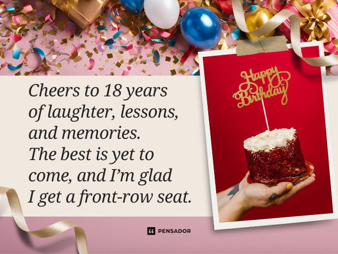 Cheers to 18 years of laughter, lessons, and memories. The best is yet to come, and I’m glad I get a front-row seat.