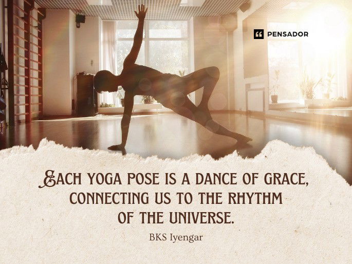 Each yoga pose is a dance of grace, connecting us to the rhythm of the universe.