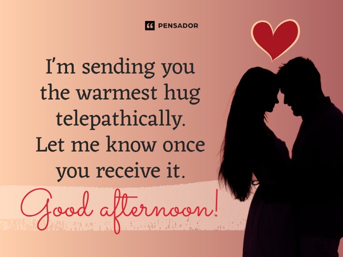 Good afternoon! I‘m sending you the warmest hug telepathically. Let me know once you receive it.