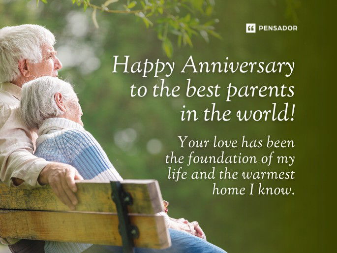 Happy Anniversary to the best parents in the world! Your love has been the foundation of my life and the warmest home I know.