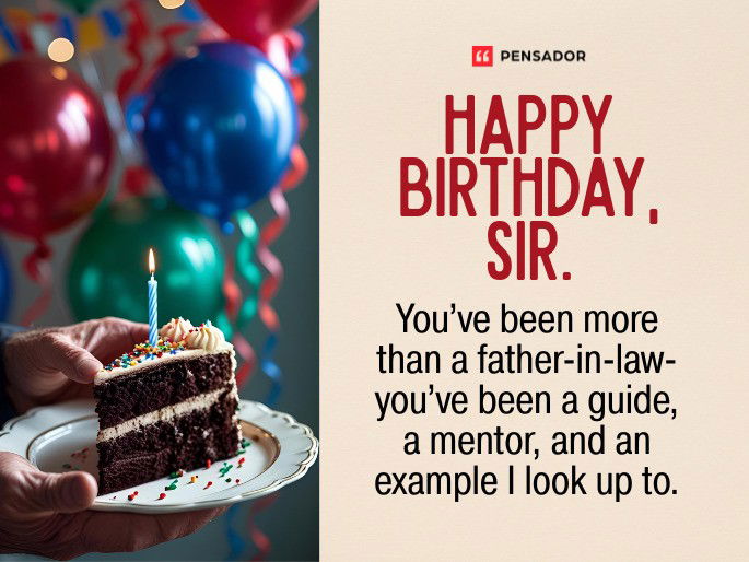 Happy birthday, Sir. You’ve been more than a father-in-law- you’ve been a guide, a mentor, and an example I look up to.