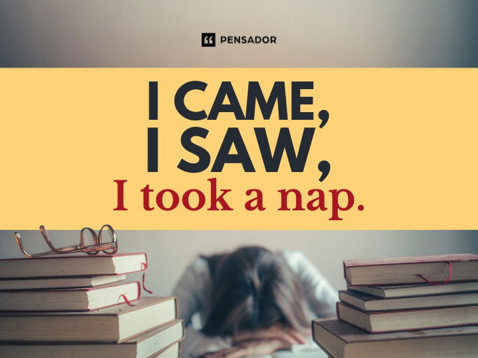 I came, I saw, I took a nap.