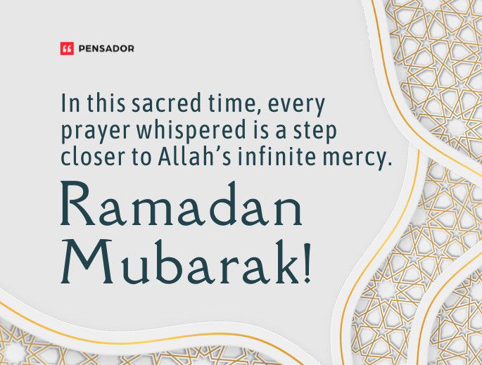 In this sacred time, every prayer whispered is a step closer to Allah’s infinite mercy. Ramadan Mubarak!