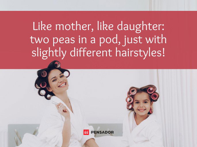 Like mother, like daughter: two peas in a pod, just with slightly different hairstyles!