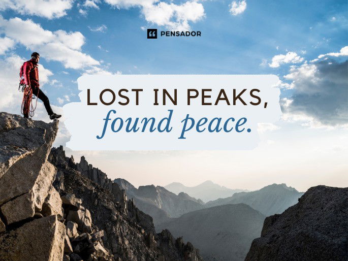 Lost in peaks, found peace.