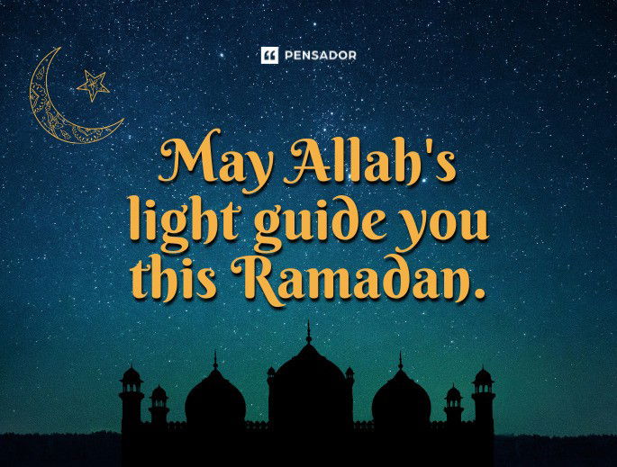 May Allah‘s light guide you this Ramadan.