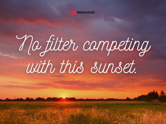 No filter competing with this sunset.