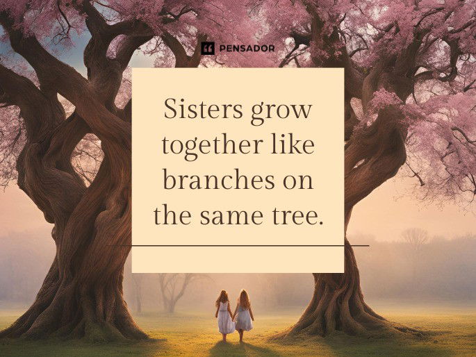 Sisters grow together like branches on the same tree.