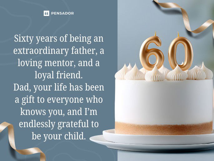 Sixty years of being an extraordinary father, a loving mentor, and a loyal friend. Dad, your life has been a gift to everyone who knows you, and I’m endlessly grateful to be your child.