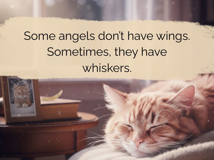 Some angels don’t have wings. Sometimes, they have whiskers.