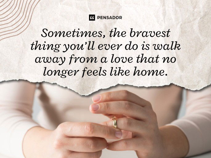 Sometimes, the bravest thing you’ll ever do is walk away from a love that no longer feels like home.