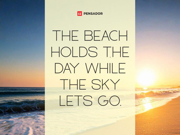 The beach holds the day while the sky lets go.