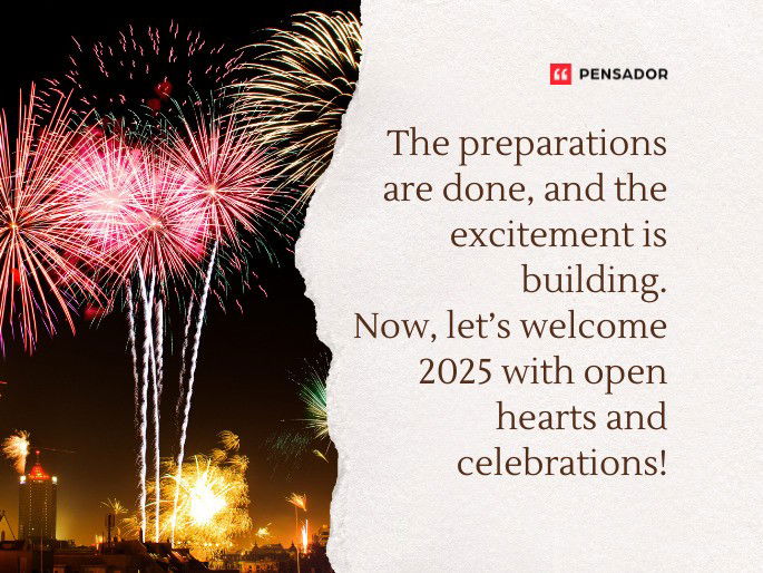 The preparations are done, and the excitement is building. Now, let’s welcome 2025 with open hearts and celebrations!