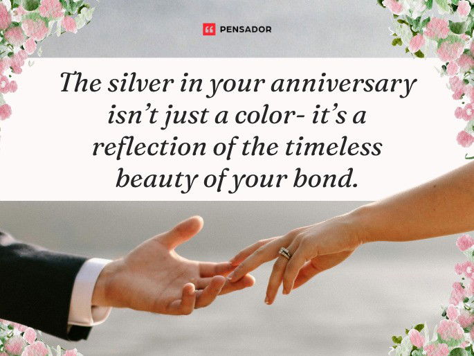 The silver in your anniversary isn’t just a color- it’s a reflection of the timeless beauty of your bond.