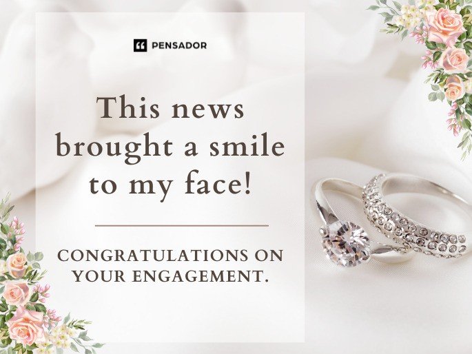 This news brought a smile to my face! Congratulations on your engagement.