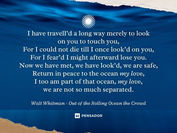 Walt Whitman- Out of the Rolling Ocean the Crowd