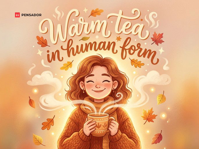 Warm tea in human form.