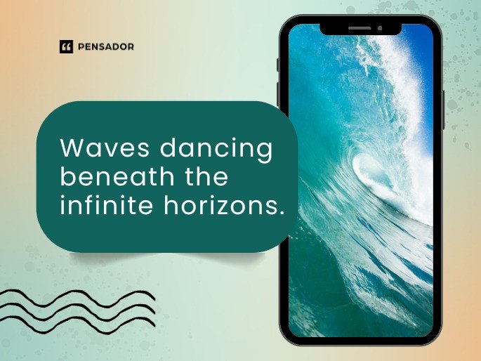 Waves dancing beneath the infinite horizons.