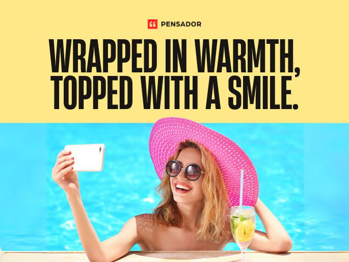 Wrapped in warmth, topped with a smile.