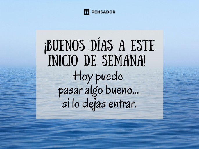 buenos dias a este