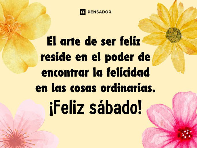 el arte de ser feliz reside