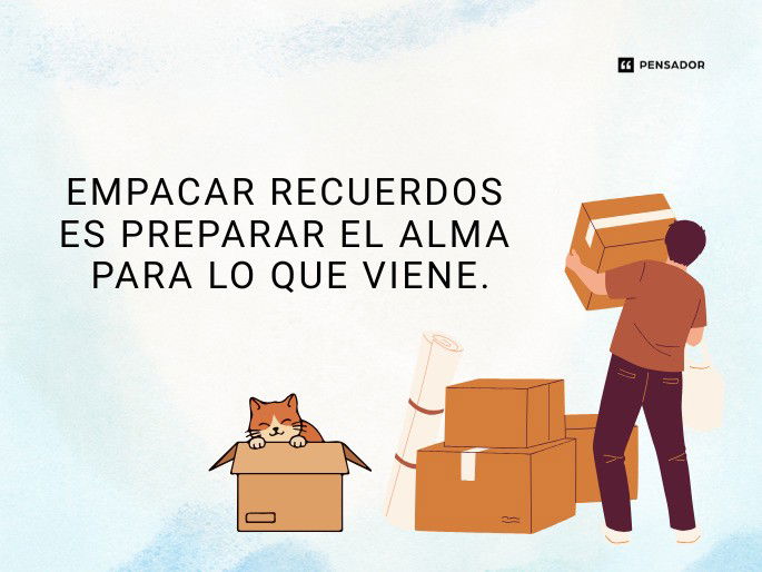 empacar recuerdos
