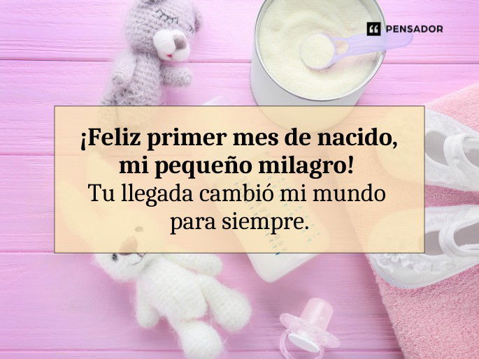 feliz primer mes de