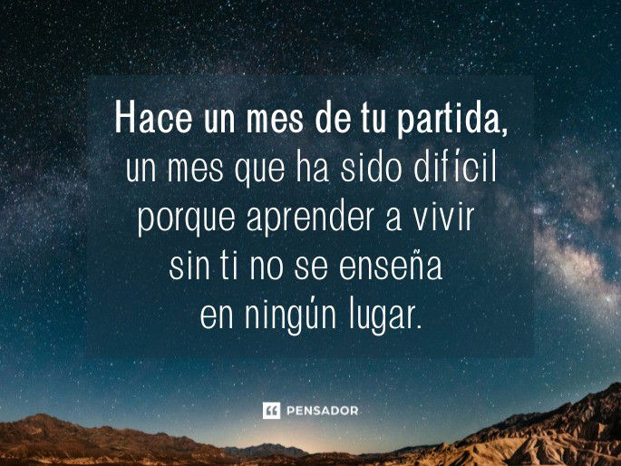 hace un mes de tu