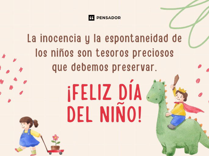 La inocencia y la espontaneidad de los niños son tesoros preciosos que debemos preservar. ¡Feliz Día del Niño!