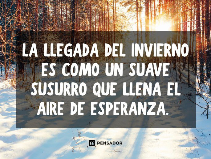 la llegada del invierno