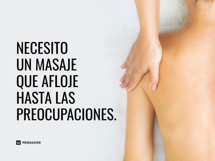 necesito un masaje