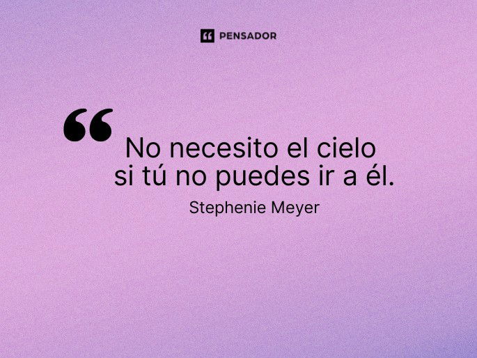 no necesito el cielo