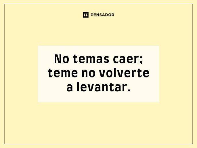 no temas caer