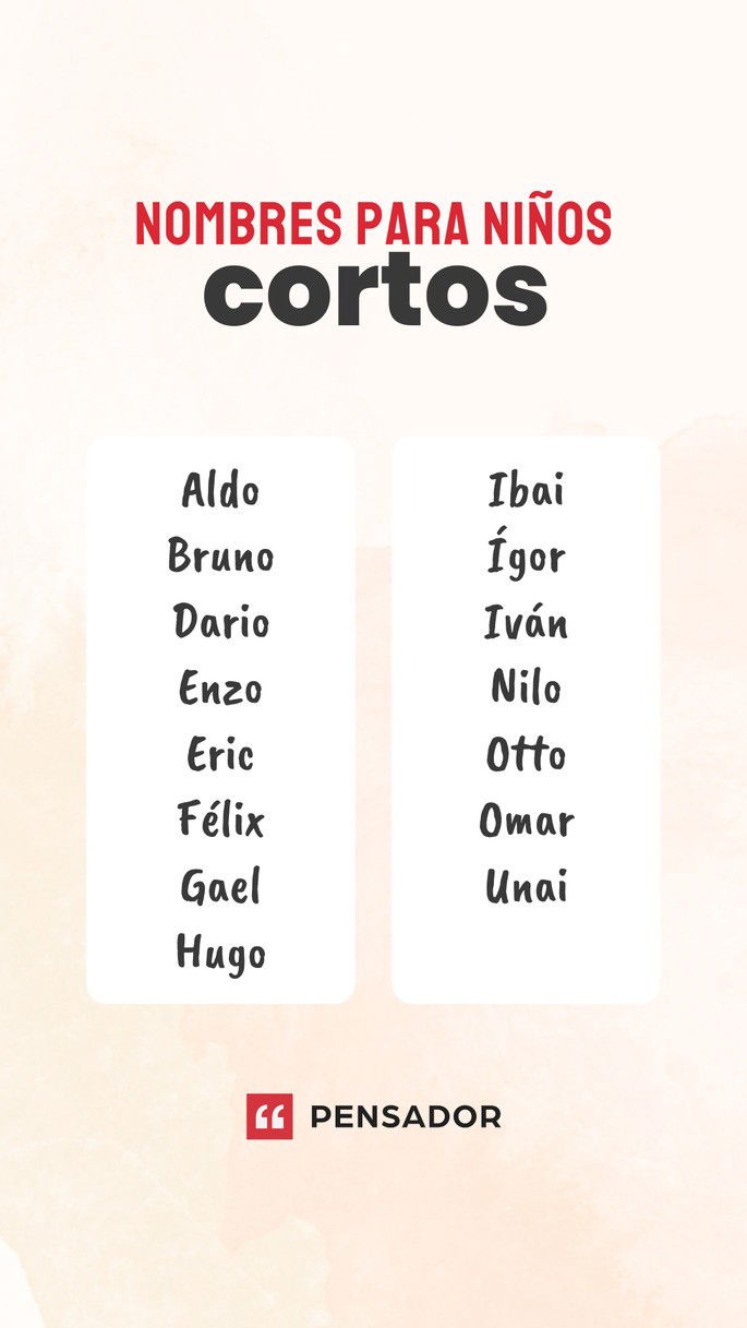 nombres cortos