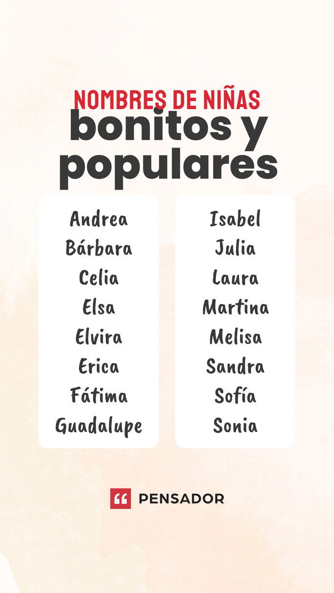nombres de niñas