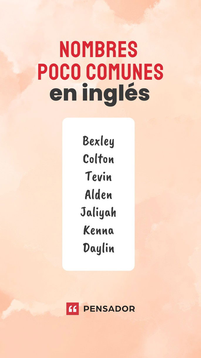 nombres ingles bonitos