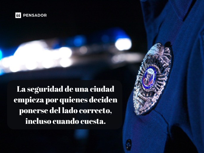 La seguridad de una ciudad empieza por quienes deciden ponerse del lado correcto, incluso cuando cuesta.