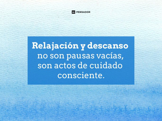 relajación y descanso