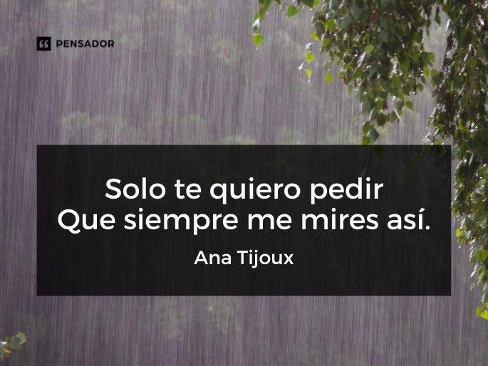 solo te quiero pedir
