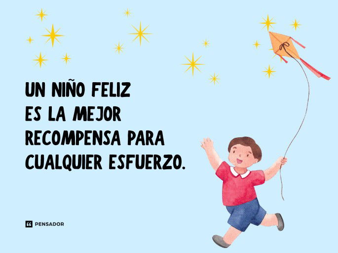 un niño feliz