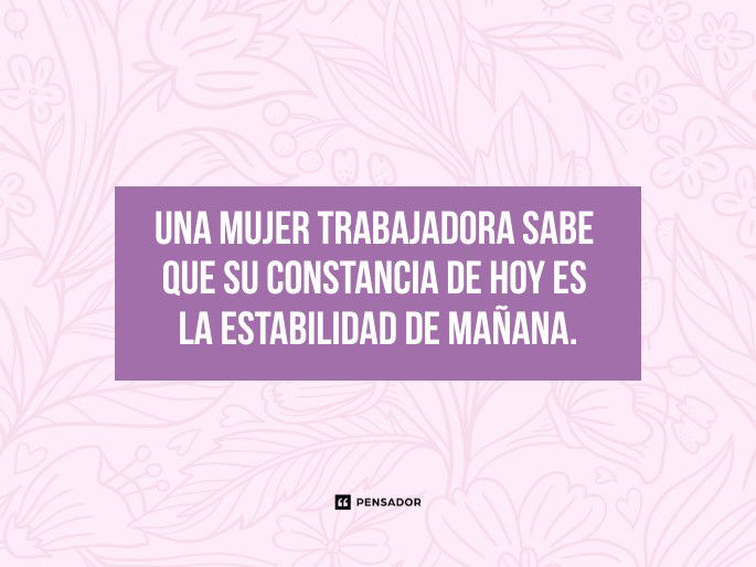 una mujer trabajadora