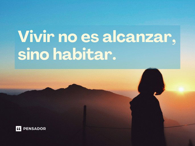 vivir no es