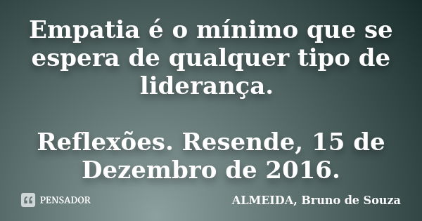 Sobre empatia e liderança