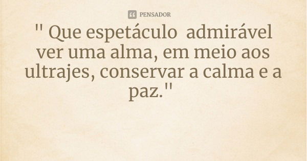 " Que espetáculo admirável ver uma alma, em meio aos ultrajes, conservar a calma e a paz."... Frase de Bem Aventurada Madre Maria Pia Mastena.