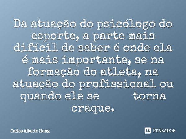 Psicólogo do Atleta