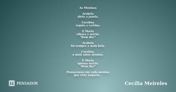 Frases de Cecília Meireles - Belas Mensagens