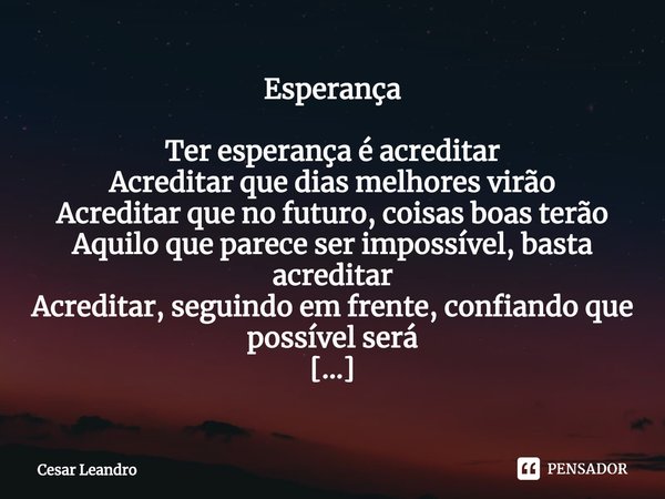 ESPERANÇA